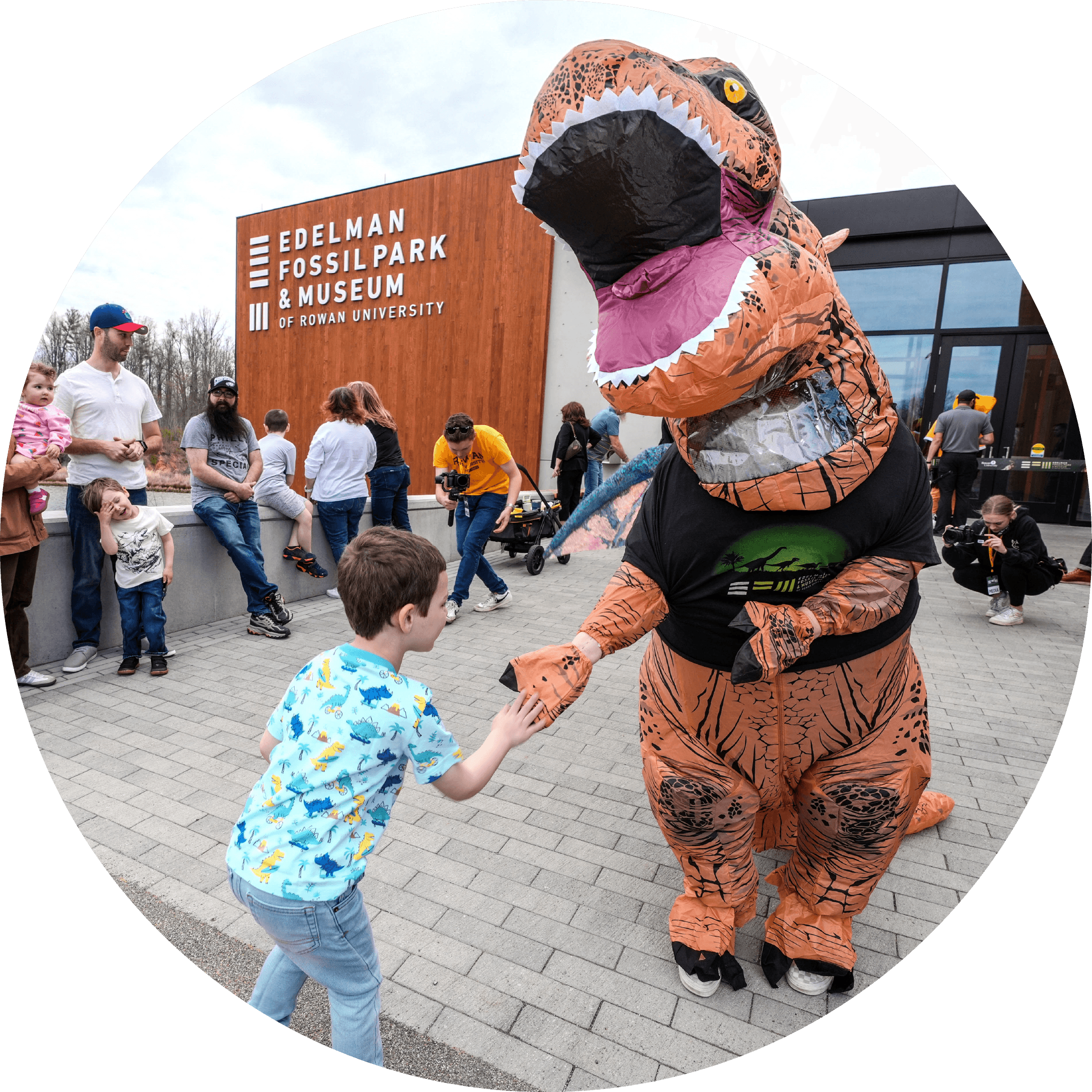 dinosaur friends rex meeting child